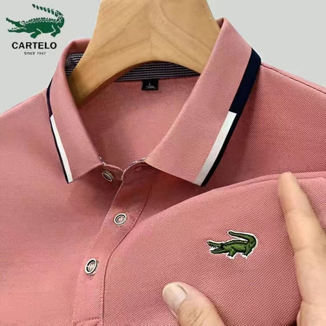 New Summer Brand Embroidered Polo Shirt Men Hot High Quality Men's Short Sleeve Breathable Top Business Casual Polo-shirt For Me - Polo Shirts