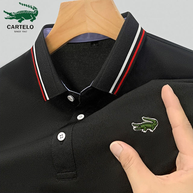 New Summer Brand Embroidered Polo Shirt Men Hot High Quality Men's Short Sleeve Breathable Top Business Casual Polo-shirt For Me - Polo Shirts