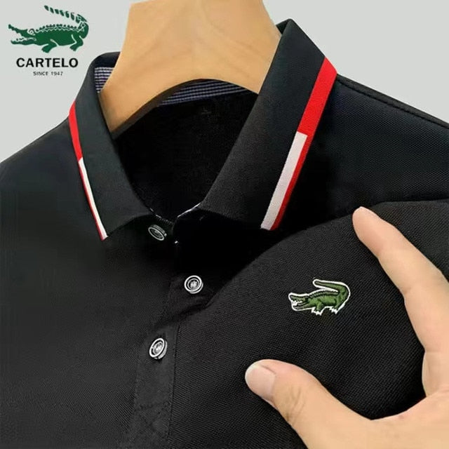 New Summer Brand Embroidered Polo Shirt Men Hot High Quality Men's Short Sleeve Breathable Top Business Casual Polo-shirt For Me - Polo Shirts