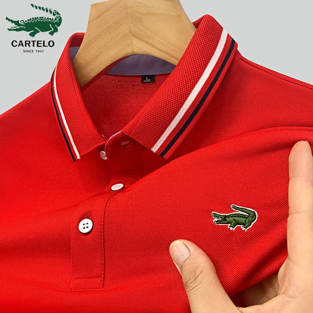 New Summer Brand Embroidered Polo Shirt Men Hot High Quality Men's Short Sleeve Breathable Top Business Casual Polo-shirt For Me - Polo Shirts
