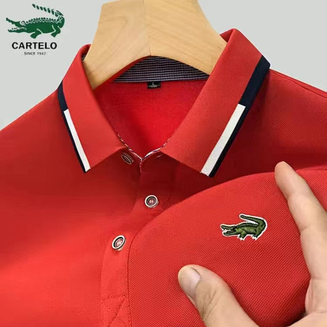 New Summer Brand Embroidered Polo Shirt Men Hot High Quality Men's Short Sleeve Breathable Top Business Casual Polo-shirt For Me - Polo Shirts
