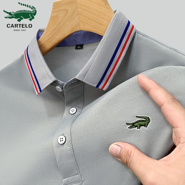 New Summer Brand Embroidered Polo Shirt Men Hot High Quality Men's Short Sleeve Breathable Top Business Casual Polo-shirt For Me - Polo Shirts