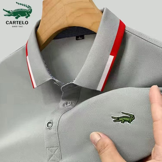 New Summer Brand Embroidered Polo Shirt Men Hot High Quality Men's Short Sleeve Breathable Top Business Casual Polo-shirt For Me - Polo Shirts