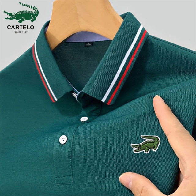 New Summer Brand Embroidered Polo Shirt Men Hot High Quality Men's Short Sleeve Breathable Top Business Casual Polo-shirt For Me - Polo Shirts