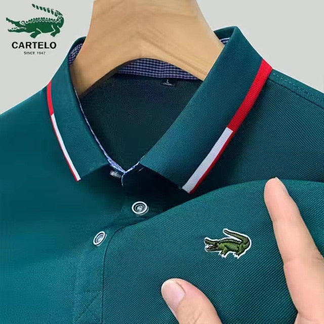New Summer Brand Embroidered Polo Shirt Men Hot High Quality Men's Short Sleeve Breathable Top Business Casual Polo-shirt For Me - Polo Shirts