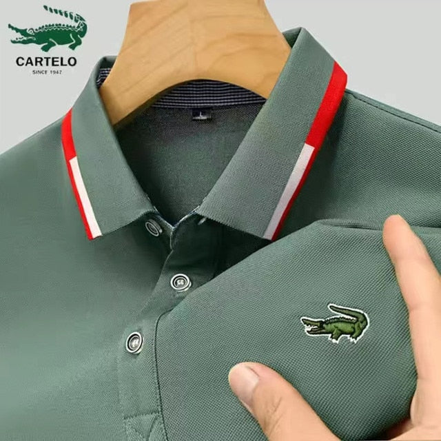 New Summer Brand Embroidered Polo Shirt Men Hot High Quality Men's Short Sleeve Breathable Top Business Casual Polo-shirt For Me - Polo Shirts