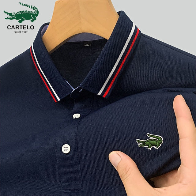 New Summer Brand Embroidered Polo Shirt Men Hot High Quality Men's Short Sleeve Breathable Top Business Casual Polo-shirt For Me - Polo Shirts