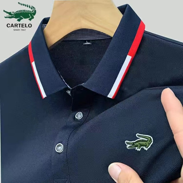 New Summer Brand Embroidered Polo Shirt Men Hot High Quality Men's Short Sleeve Breathable Top Business Casual Polo-shirt For Me - Polo Shirts