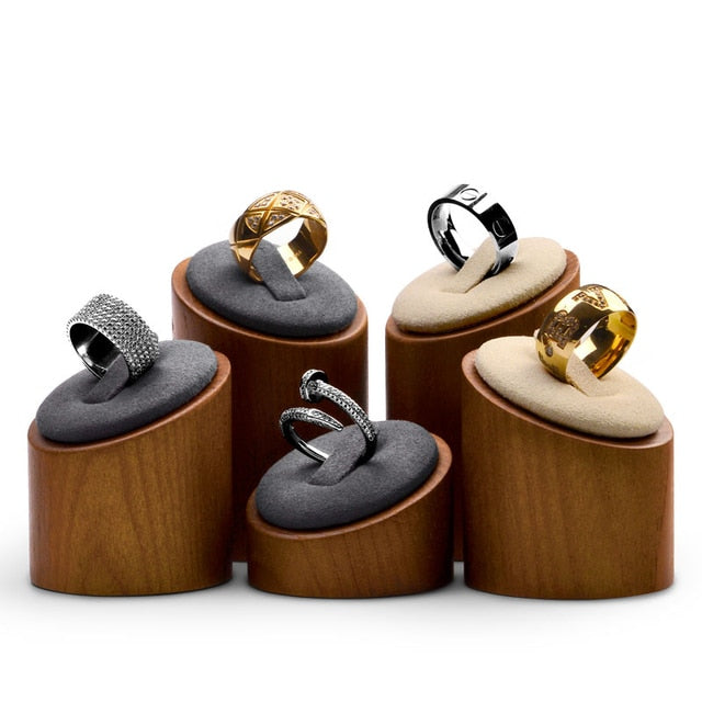 Wooden Jewelry Display Stands | Jewelry Wood Display Stand | Wooden Ring Stand Holder - Jewelry Packaging &amp; Display